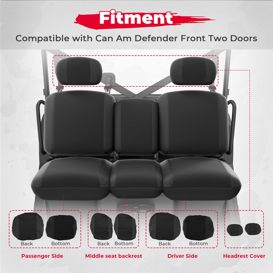 UTV Seat Cover for Can Am Defender HD5|7|8|9|10