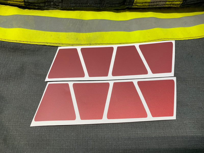 Load image into Gallery viewer, MATTE DARK RED REFLECTIVE HELMET (TET) TETRAHEDRON 8 PACK
