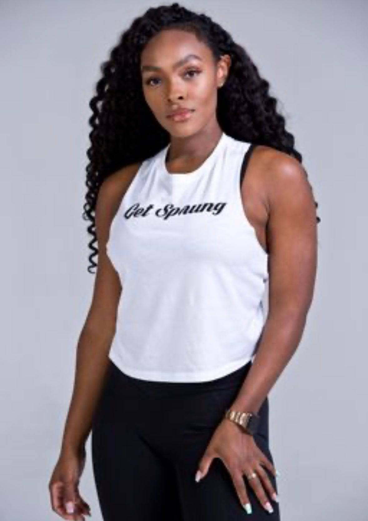 “GET SPRUNG” Women’s Racerback Tank Top S-XL