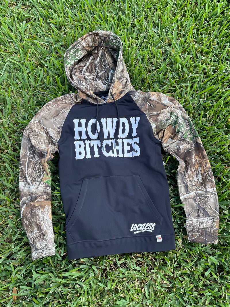 Load image into Gallery viewer, Howdy B*tches Realtree Blocked Hoodie
