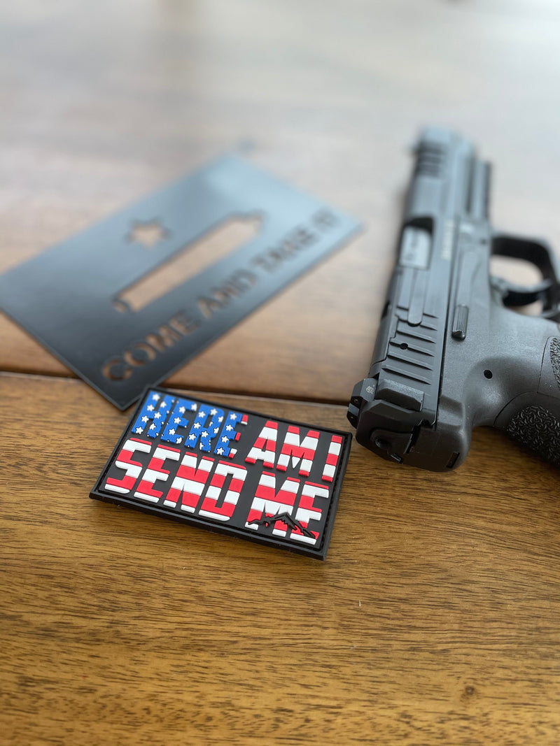 Load image into Gallery viewer, Here Am I, Send Me Patriotic PVC Patch
