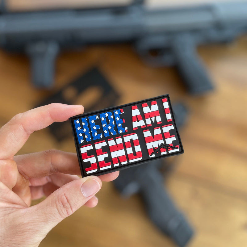 Load image into Gallery viewer, Here Am I, Send Me Patriotic PVC Patch
