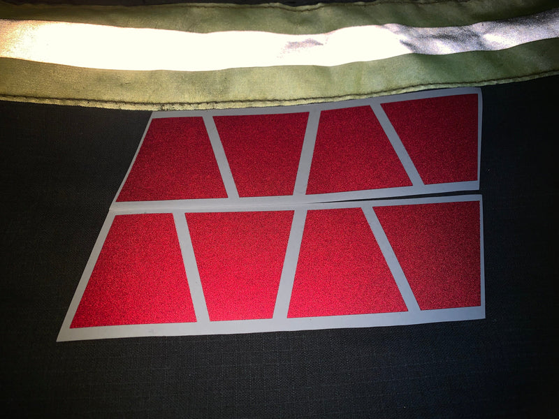 Load image into Gallery viewer, MATTE DARK RED REFLECTIVE HELMET (TET) TETRAHEDRON 8 PACK
