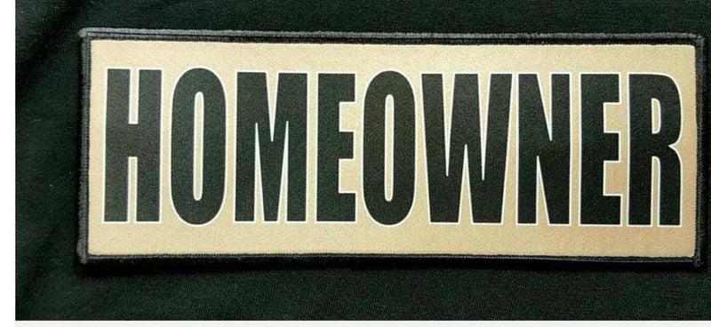 Load image into Gallery viewer, HOMEOWNER Patches (3” x 10”) Pair of Reflective Hook and Loop
