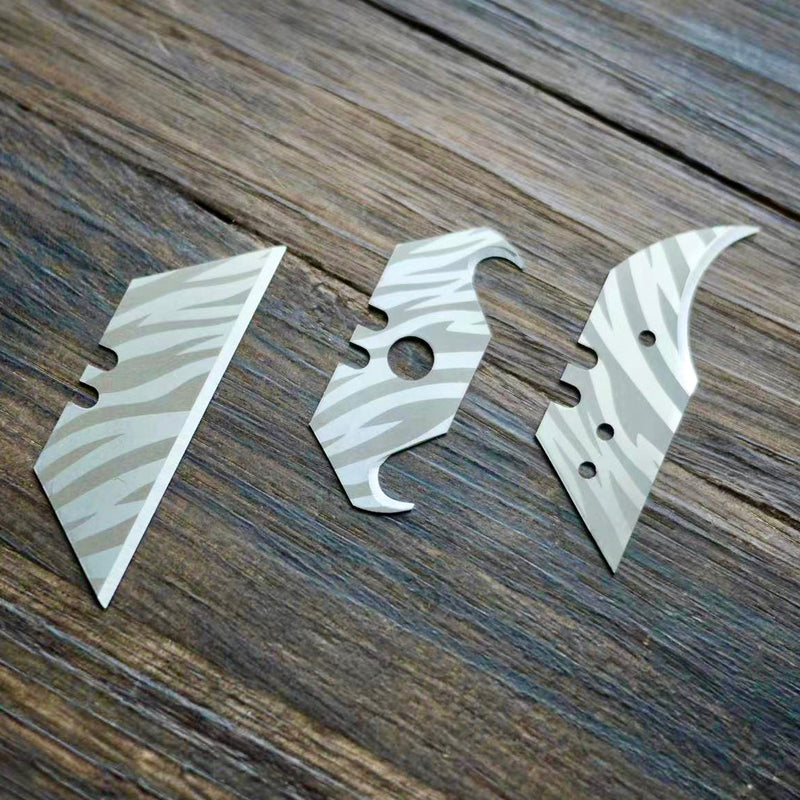 Load image into Gallery viewer, Stinger Laser Engraved Utility Edges, Tool Replacements - Tiger Pattern
