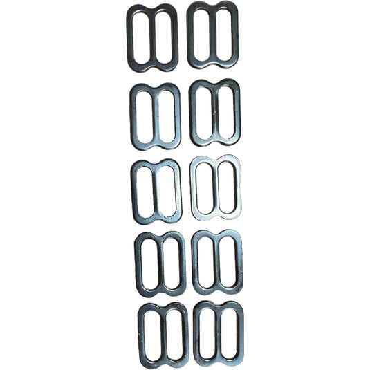 1" Dull Black Resin Stamped Steel Slide 20 PACK | SLIDE1BLK3100