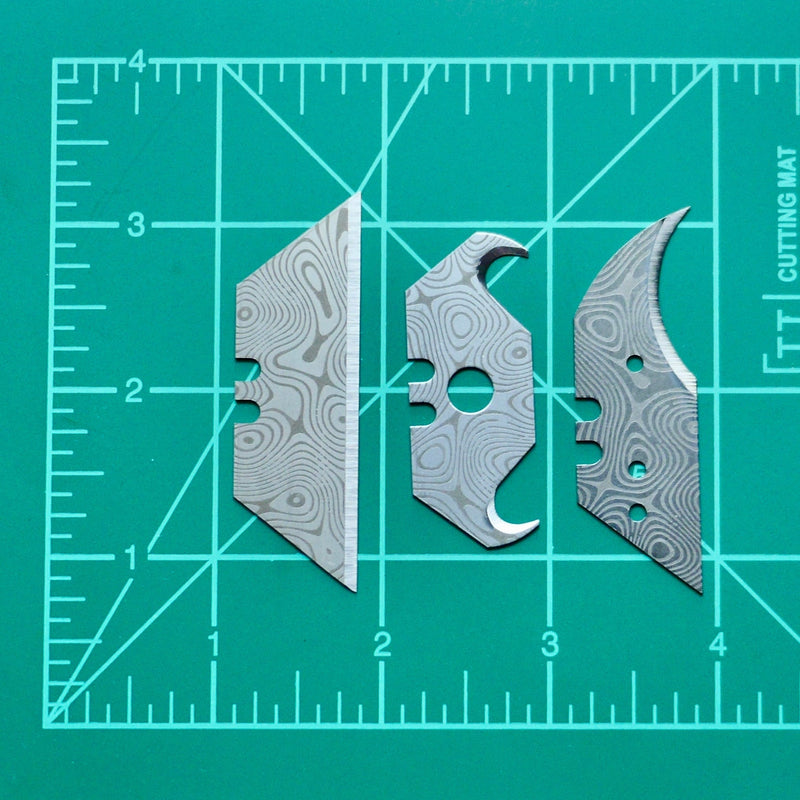 Load image into Gallery viewer, Stinger Laser Engraved Utility Edges, Tool Replacements - Damascus Style
