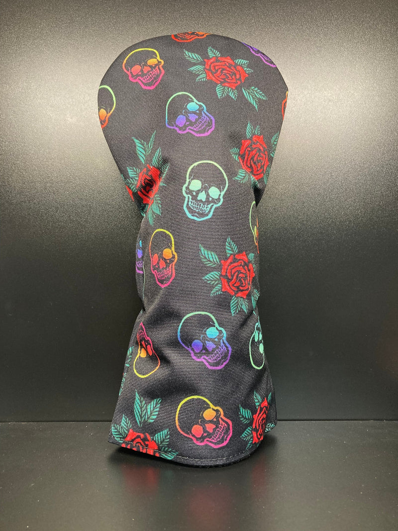 Load image into Gallery viewer, Skulls &amp; Roses Canvas Headcover
