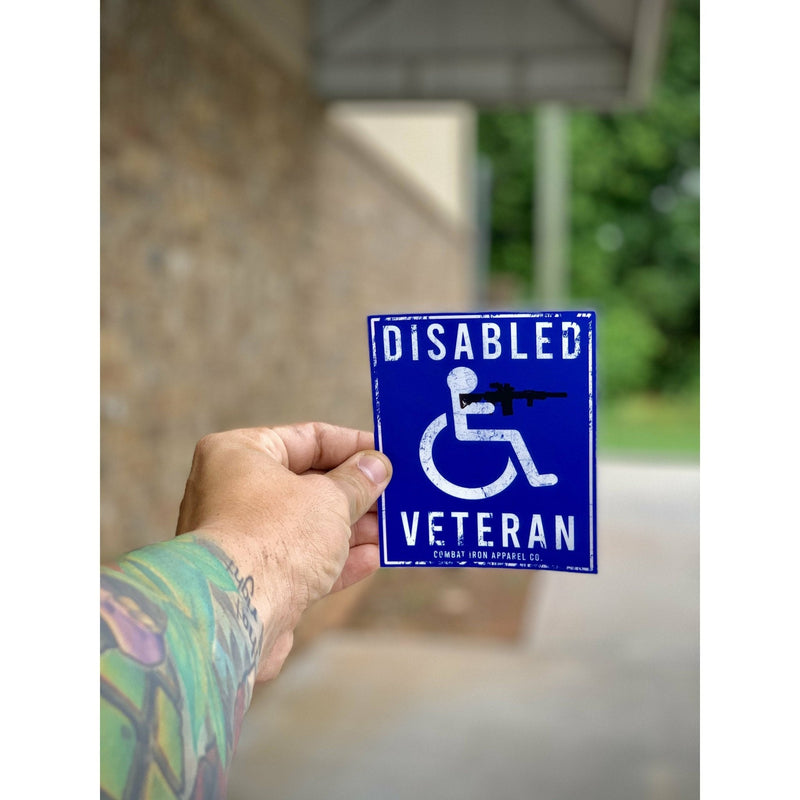 Load image into Gallery viewer, Disabled Veteran Parking Sign Decal Sticker
