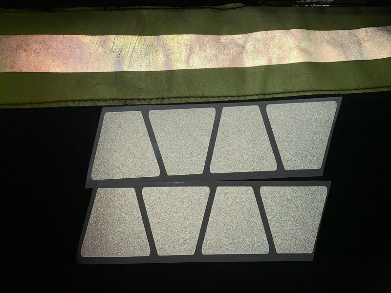 Load image into Gallery viewer, MATTE WHITE REFLECTIVE HELMET (TET) TETRAHEDRON 8 PACK
