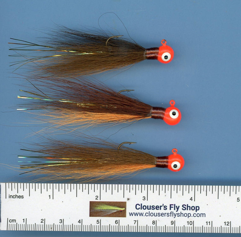Load image into Gallery viewer, Bucktail Jigs 3 pak with Painted Heads &amp; Eyes 1/8 oz 3 pack

