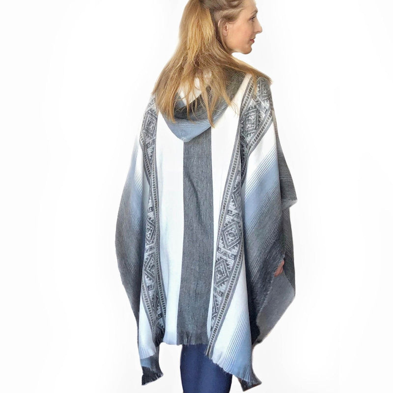 Load image into Gallery viewer, Incan Grays Alpaca Poncho
