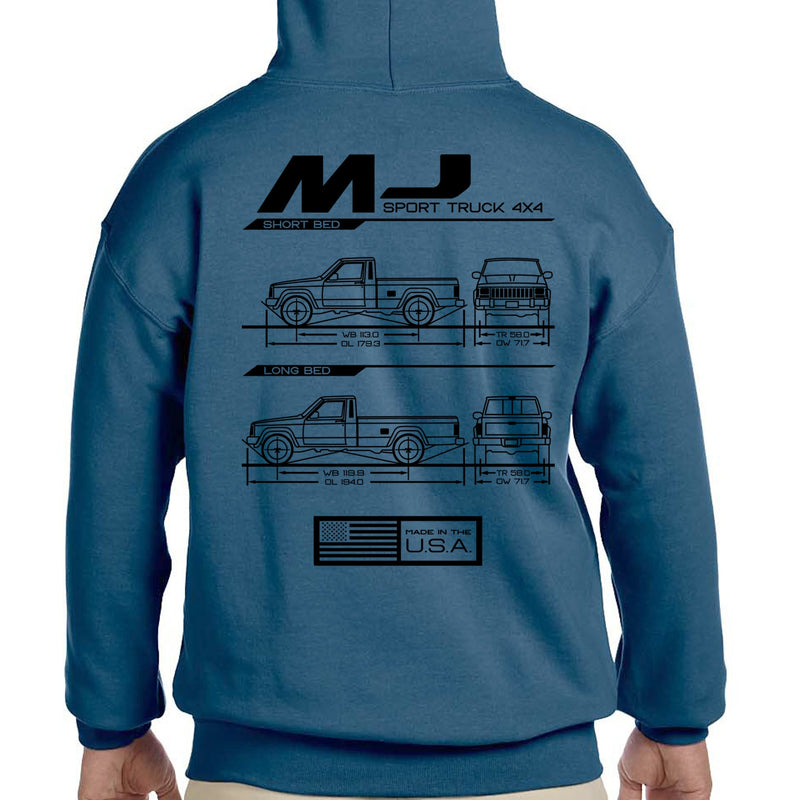 Load image into Gallery viewer, MJ Blueprint Pullover Hoodie
