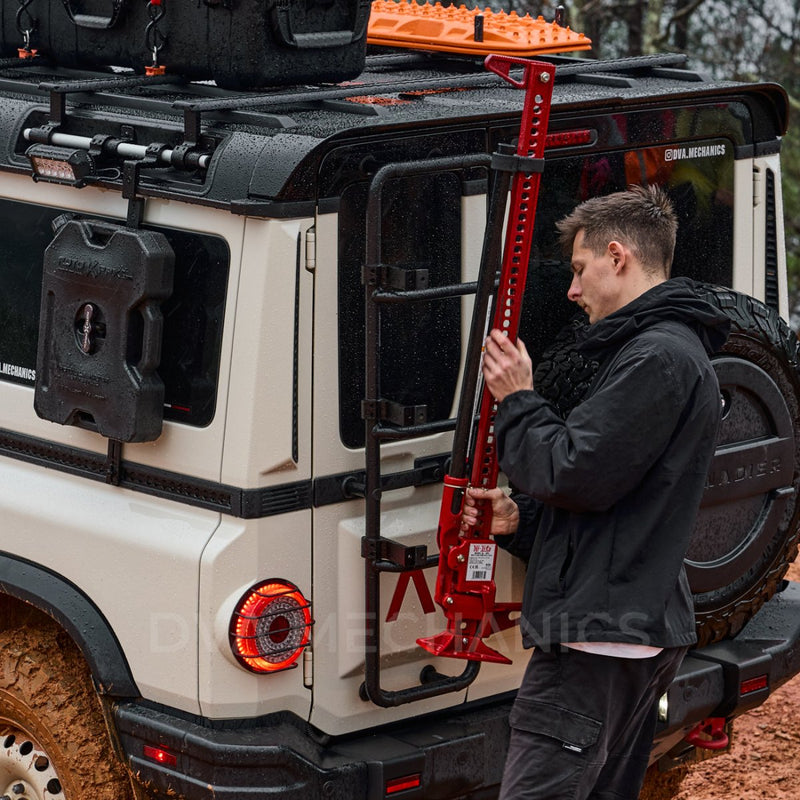 Load image into Gallery viewer, INEOS Grenadier: Ladder-Mounted Hi‑Lift Jack Carrier
