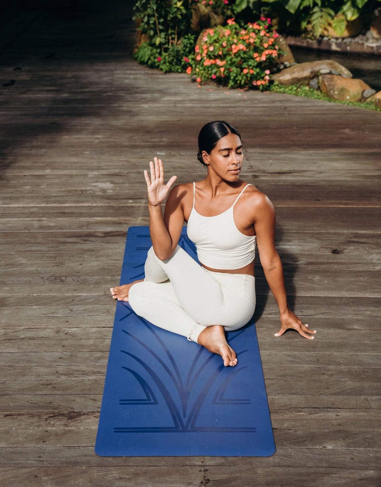 Infinity Yoga Mat - Diamond Align Navy