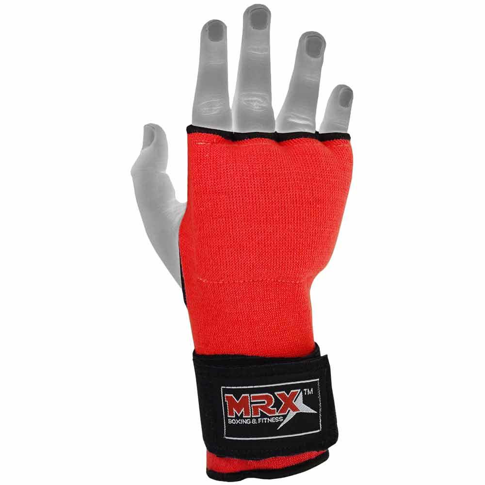 MRX Inner Gel Gloves With Wraps Red