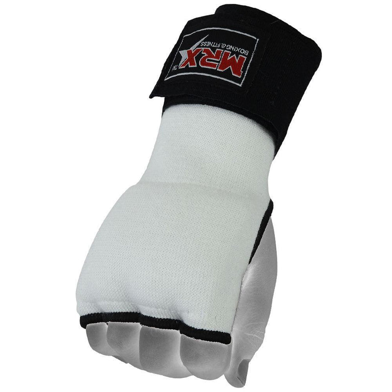Load image into Gallery viewer, MRX Inner Gloves With Wraps Gel Padding White
