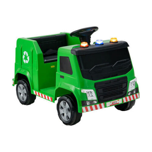 Load image into Gallery viewer, Interactive 12V Garbage Truck for Kids with Flashing Lights and Recycling Accessories
