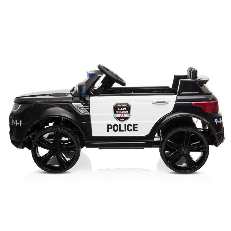 Load image into Gallery viewer, Interactive 12V Kids Police SUV Ride-On Car with LED Lights, Music, Sirens, and Remote Control
