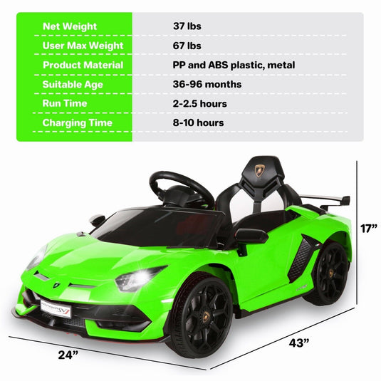 Electric Sports Car for Kids - 12V Battery Powered Ride-On Vehicle with Remote Control