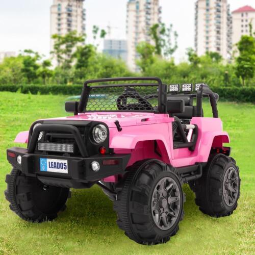 Interactive 12V Pink Ride On Car for Kids with Music and Remote Control