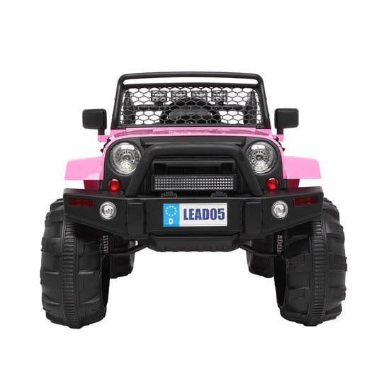 Interactive 12V Pink Ride On Car for Kids with Music and Remote Control