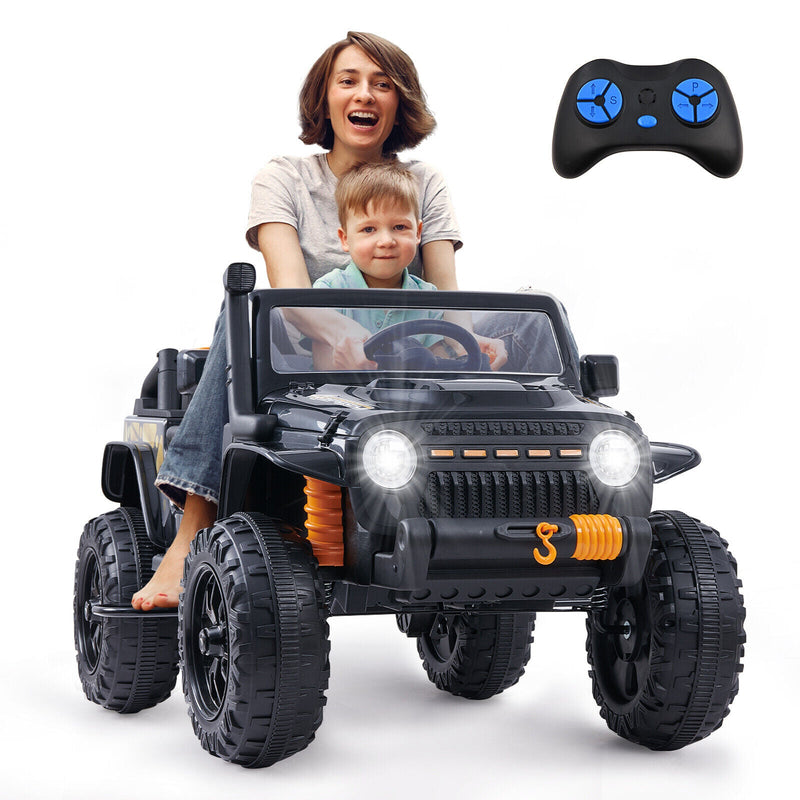 Load image into Gallery viewer, Interactive 12V Ride-On Car with Lights, Music, and Remote Control for Kids and Adults
