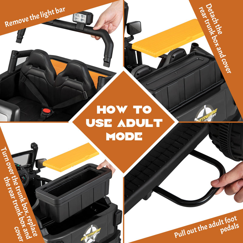 Load image into Gallery viewer, Interactive 12V Ride On Truck with Remote Control, LED Lights, and Music for Parent-Child Fun
