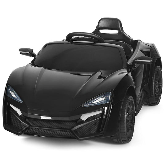 Interactive 2.4G RC Electric Car for Kids with Lights, MP3 Player, and Openable Doors - 12V
