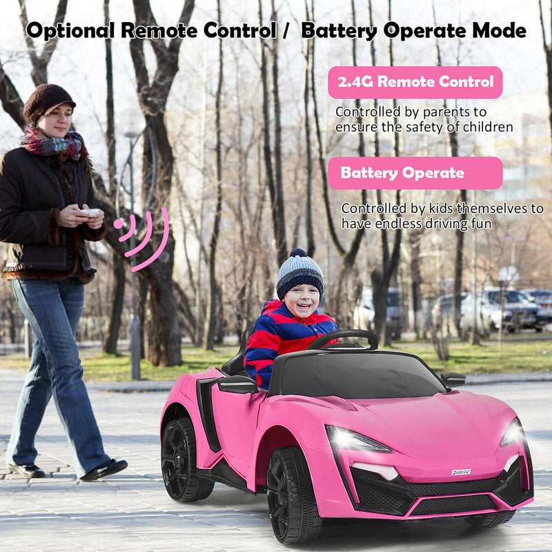 Load image into Gallery viewer, Interactive 2.4G RC Electric Car for Kids with Lights, MP3 Player, and Openable Doors - 12V
