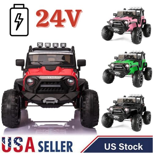 Load image into Gallery viewer, Interactive 400W 24V Kids Ride On Truck with Remote Control, Music, LED Lights, and MP3 Player
