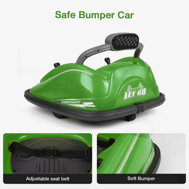 Load image into Gallery viewer, Interactive 6V Bumper Car for Kids with Remote Control, Flashing Lights, Music, and Customizable Stickers
