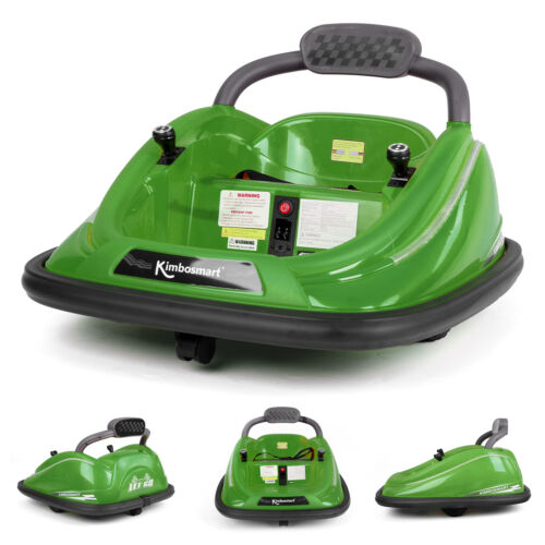 Interactive 6V Bumper Car for Kids with Remote Control, Flashing Lights, Music, and Customizable Stickers - Perfect Gift for Creative Playtime