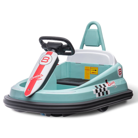 Interactive 6V Electric Bumper Car for Kids with Lights, Music, Horn, and Safety Belts