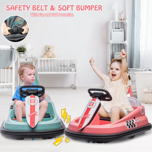 Load image into Gallery viewer, Interactive 6V Electric Bumper Car for Kids with Lights, Music, Horn, and Safety Belts
