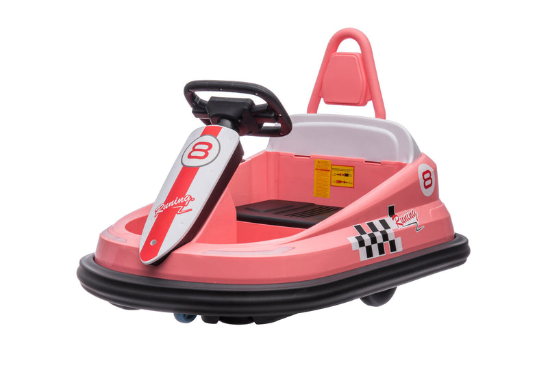 Load image into Gallery viewer, Interactive 6V Electric Bumper Car for Kids with Lights, Music, Horn, and Safety Belts
