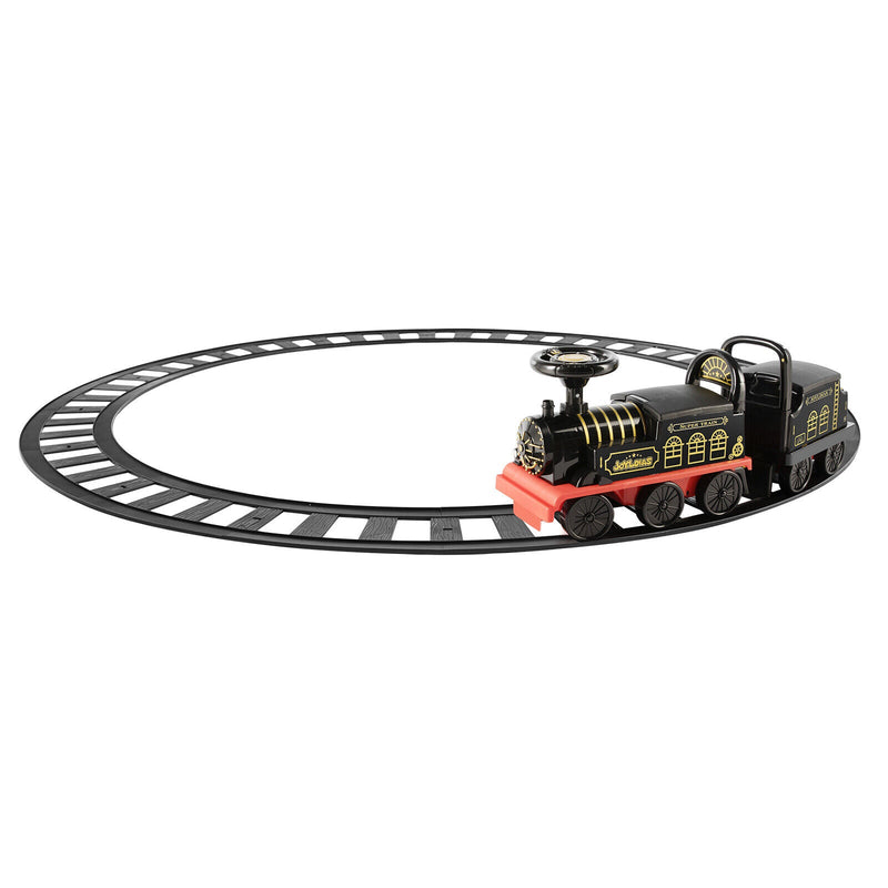 Load image into Gallery viewer, Interactive 6V Electric Kids Train Set with Track, Carriage, Lights, Whistle, Music, Storytelling, and Storage
