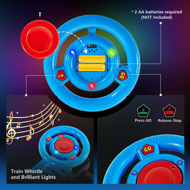 Load image into Gallery viewer, Interactive 6V Electric Kids Train Set with Track, Carriage, Lights, Whistle, Music, Storytelling, and Storage
