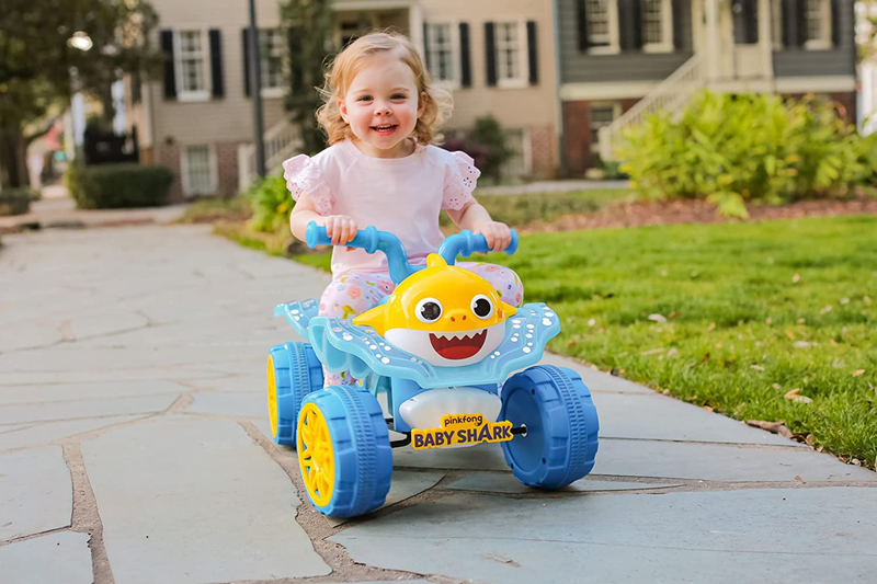 Load image into Gallery viewer, Interactive Baby Shark 6V Quad Ride-On with Light-Up Handlebars and Catchy Song

