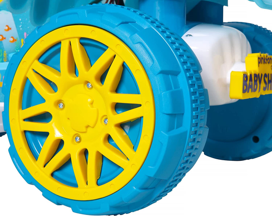 Interactive Baby Shark 6V Quad Ride-On with Light-Up Handlebars and Catchy Song