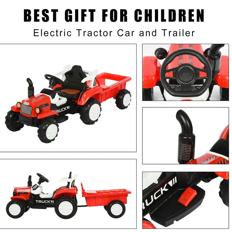 Load image into Gallery viewer, Fun and Functional Children&#39;s Electric Tractor Scooter with Detachable Trailer - Perfect for Playtime!
