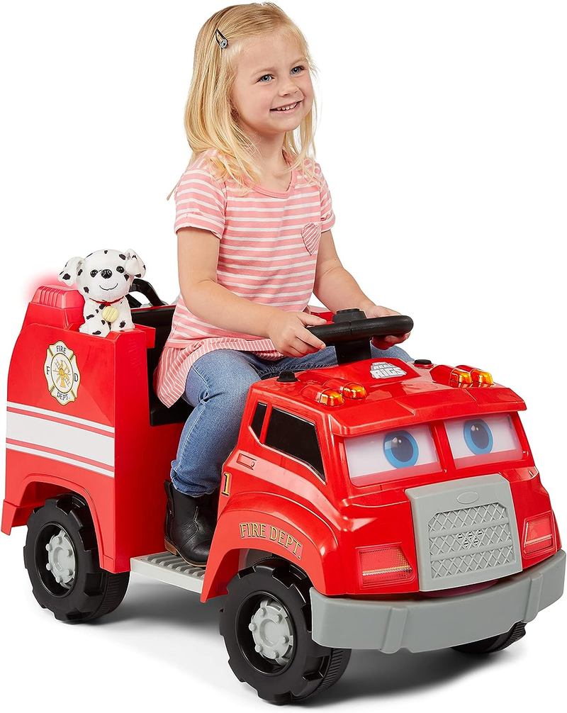 Load image into Gallery viewer, Interactive Fire Truck Ride-On Toy for Toddlers Ages 1.5-4 Years - Powered by 6 Volt Battery
