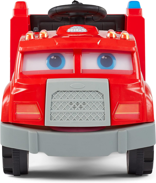 Interactive Fire Truck Ride-On Toy for Toddlers Ages 1.5-4 Years - Powered by 6 Volt Battery