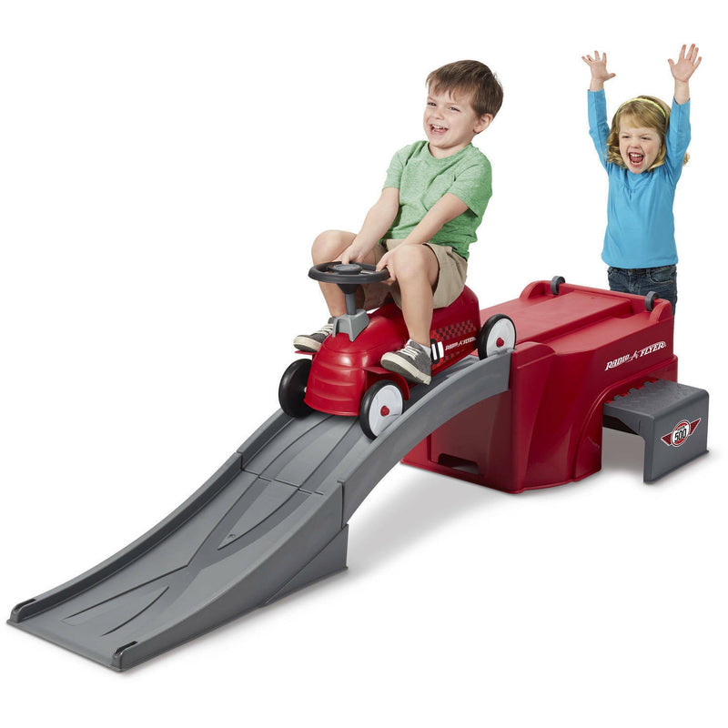 Load image into Gallery viewer, Interactive Ride-On Car Slide Ramp for Kids: Endless Fun On and Off the Track
