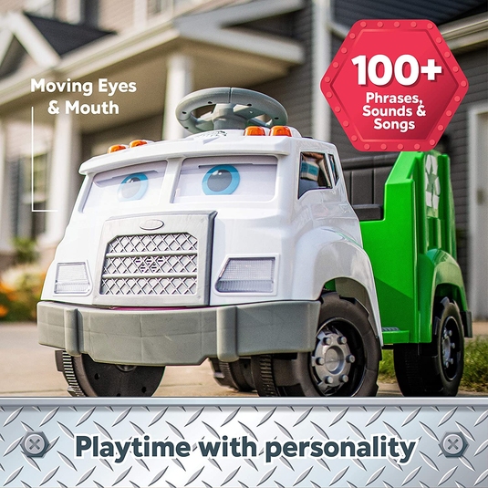 Interactive Toddler Recycling Truck: 6V Battery Ride-On Toy for Kids