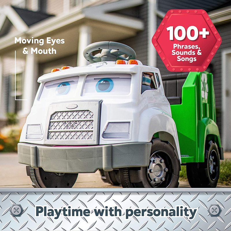 Load image into Gallery viewer, Interactive Toddler Recycling Truck Ride-On Toy by Kid Trax - Perfect for Kids Ages 1 and Up!
