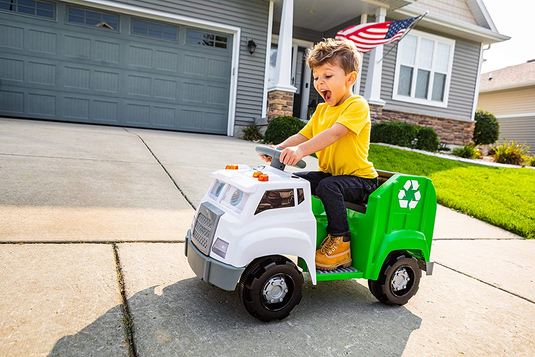 Interactive Toddler Recycling Truck Ride-On Toy by Kid Trax - Perfect for Kids Ages 1 and Up!