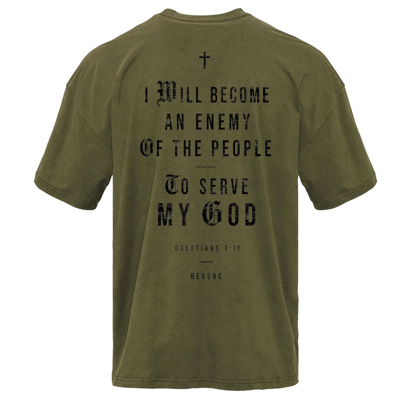 Load image into Gallery viewer, I Will Become An Enemy To The People Vintaged Midweight T-Shirt
