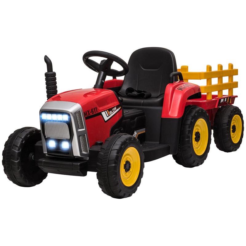 Load image into Gallery viewer, 12V Electric Tractor with Trailer and Dual Motors for Kids
