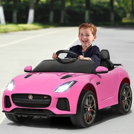 Jaguar F-Type SVR 12V Licensed Kids Ride On Car in Pink
